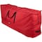 57" Red Quilted Rolling Christmas Tree Storage Bag for Trees up to 9ft.